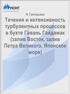 Течения и интенсивность турбулентных процессов в бухте Гавань Гайдамак (залив Восток, залив Петра Великого, Японское море)