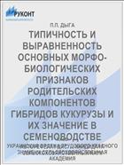 ТИПИЧНОСТЬ И ВЫРАВНЕННОСТЬ ОСНОВНЫХ МОРФО-БИОЛОГИЧЕСКИХ ПРИЗНАКОВ РОДИТЕЛЬСКИХ КОМПОНЕНТОВ ГИБРИДОВ КУКУРУЗЫ И ИХ ЗНАЧЕНИЕ В СЕМЕНОВОДСТВЕ